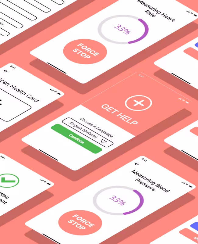 Health Check In App Wireframe